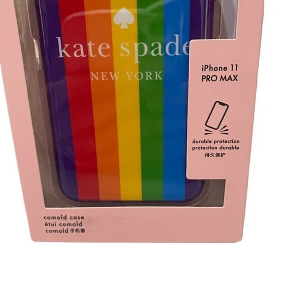 Kate Spade New York iPhone 11 Pro Max Case Rainbow Logo Pride NIB - Picture 4 of 8